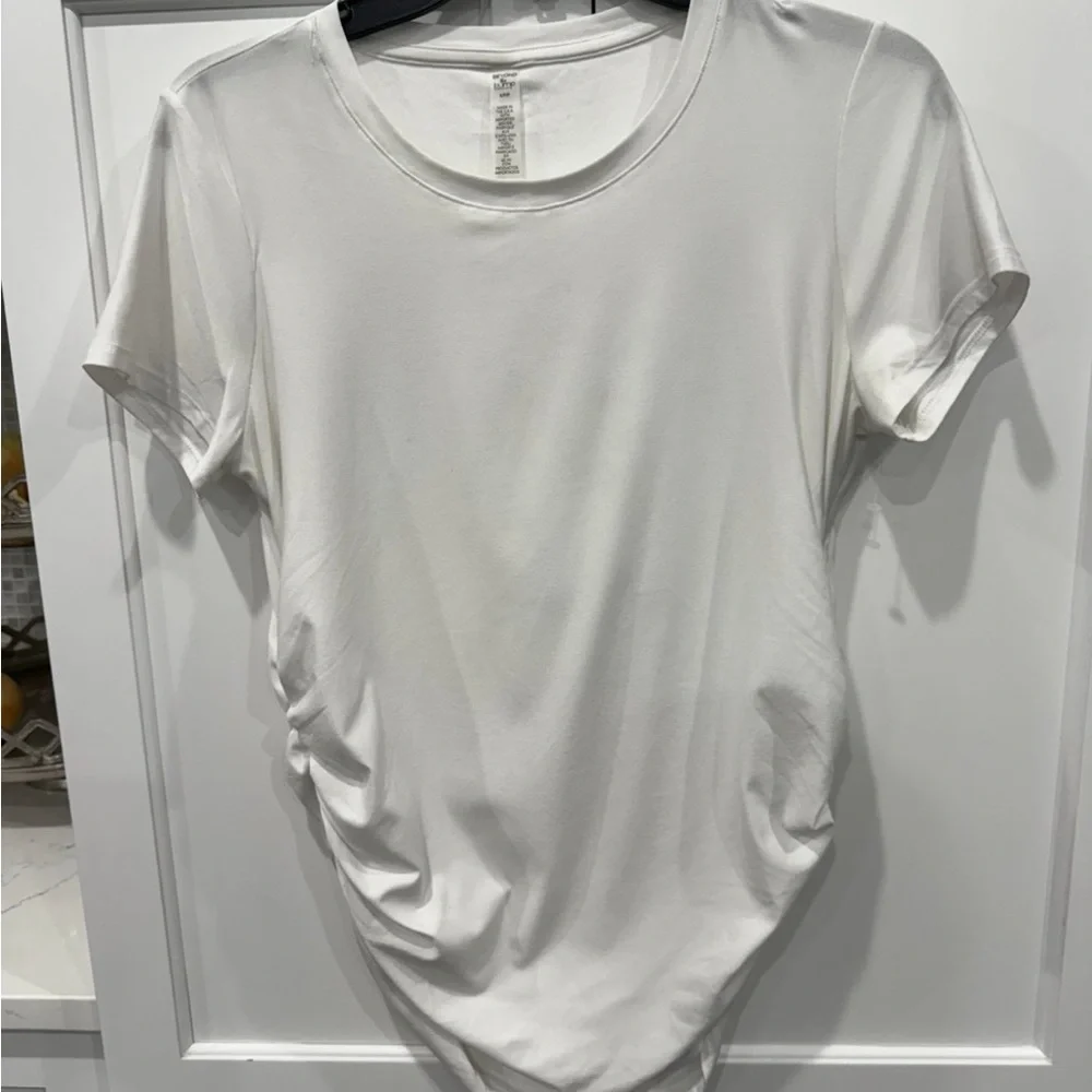 Beyond Yoga NEW One & Only Fetherweight maternity t shirt white - Picture 7 of 11